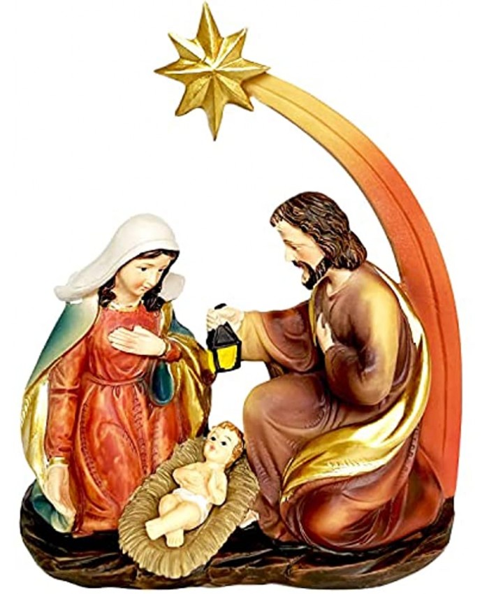 Holy Family Nativity Figurine Christmas Nativity Figurine Tabletop Scene for Christmas Scene Daily Decoration