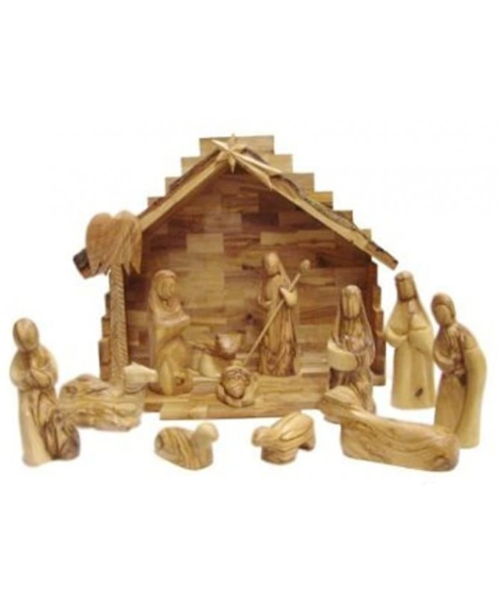 Holy Land Imports Olive Wood Nativity Set- Modern Style