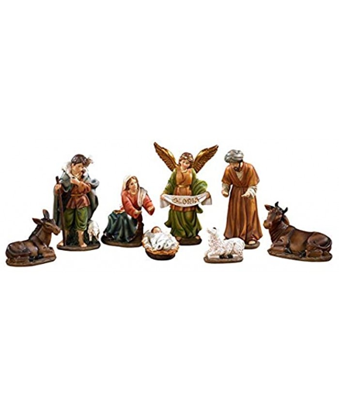 Needzo Holy Family with Detachable Baby Jesus Nativity Scene Figurines 8 Piece Set