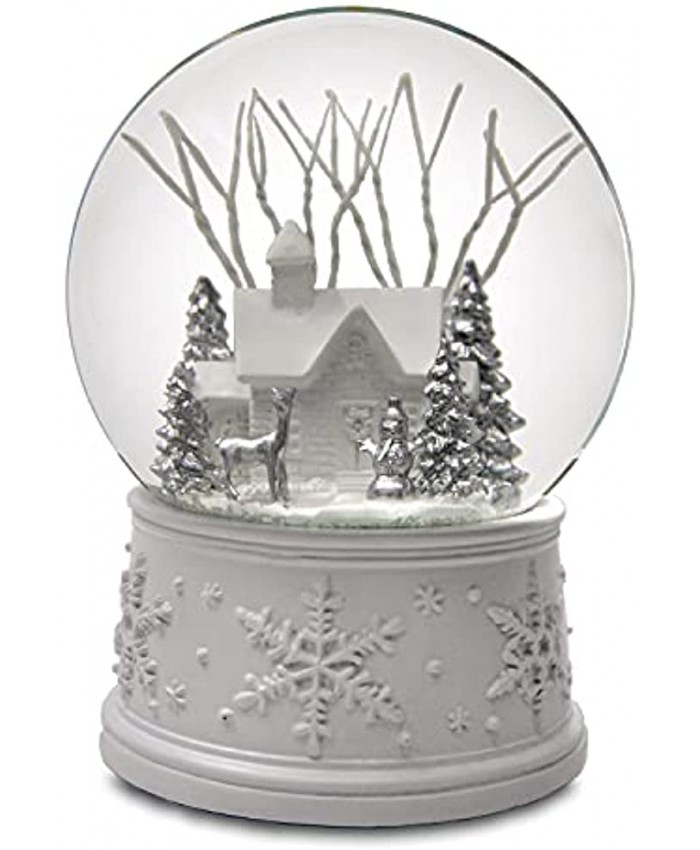 The San Francisco Music Box Company 100MM White Christmas Snow Globe