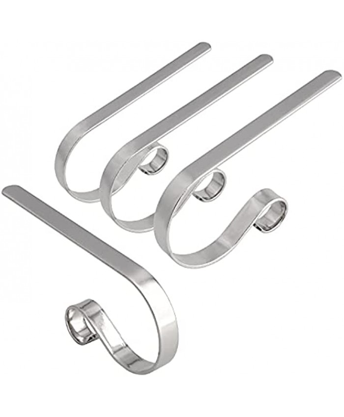 Christmas Stocking Holders Metal Hooks for Fireplace Mantle with Non-Skid Design Stocking Hanger Grip Holders for Christmas Party Decorations