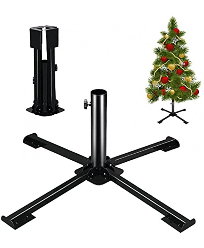 LadyCare Christmas Tree Stand for Artificial Trees Folding Christmas Tree Stand Base for Artificial Xmas Trees 4 to 6FT and 1” Pole