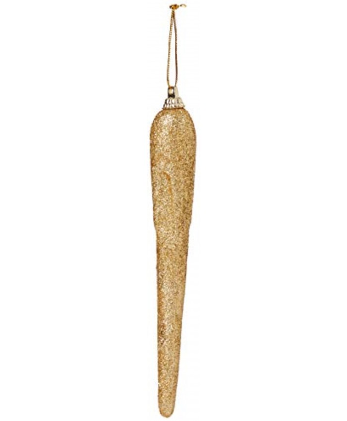 OmniReselling Gold Glittered Icicle Decorations: 3pcs Unspecified