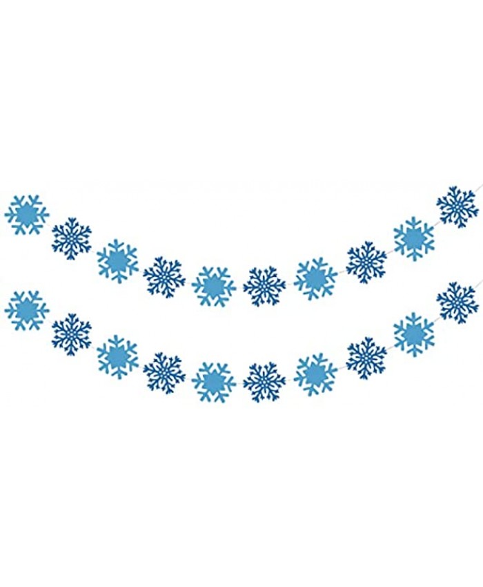 Snowflake Banner Snowflake Garland Blue Snowflake Decorations Hanging Snowflake Decorations Winter Wonderland Decorations Winter Decorations for Home Winter Baby Shower Decorations