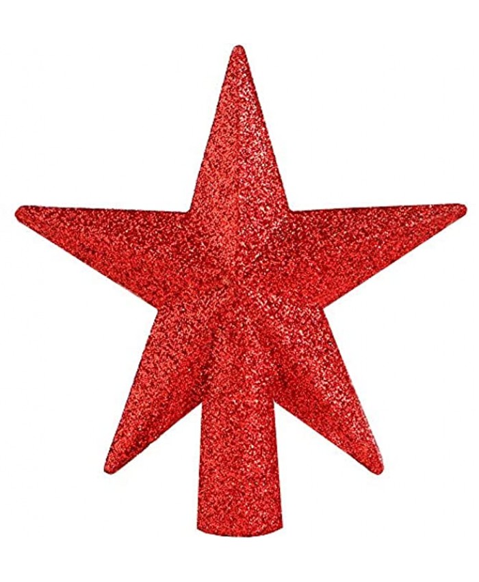 Ornativity Glitter Star Tree Topper Christmas Mini Red Decorative Holiday Bethlehem Star Ornament