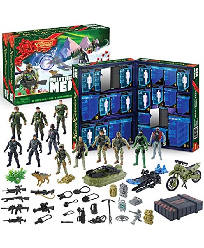 JOYIN 2021 Advent Calendar Kids Christmas 24 Days Countdown Calendar Toys for Kids with Military Army Man