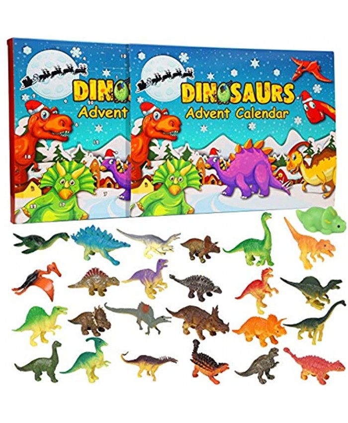 Lulu Home Christmas Advent Calendar with 24 Dinosaurs Christmas Dinosaur Advent Calendar 2021 Countdown to Christmas Advent Calendar for Kids