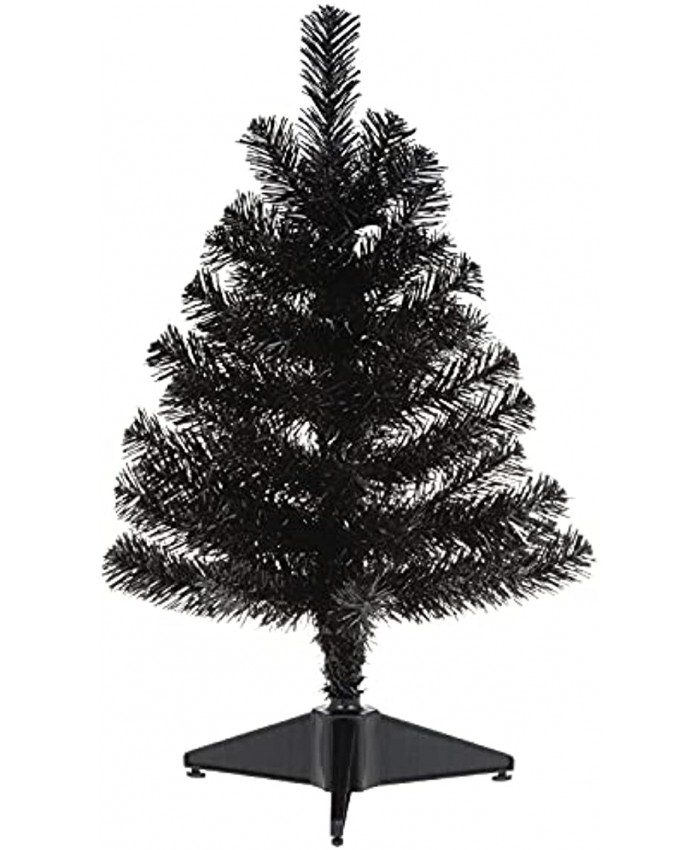 Hallmark Keepsake 18" Miniature Black Christmas Tree Tabletop Halloween Decor Mini