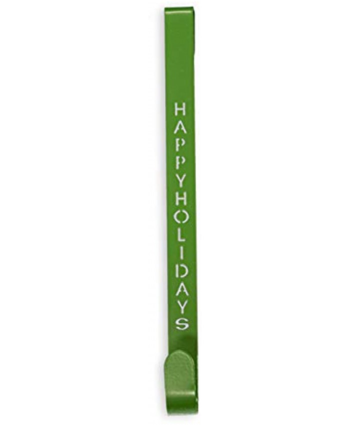dobar Holiday Pride 14" Metal Wreath Hanger Powder Coated Finish Happy Holidays Green