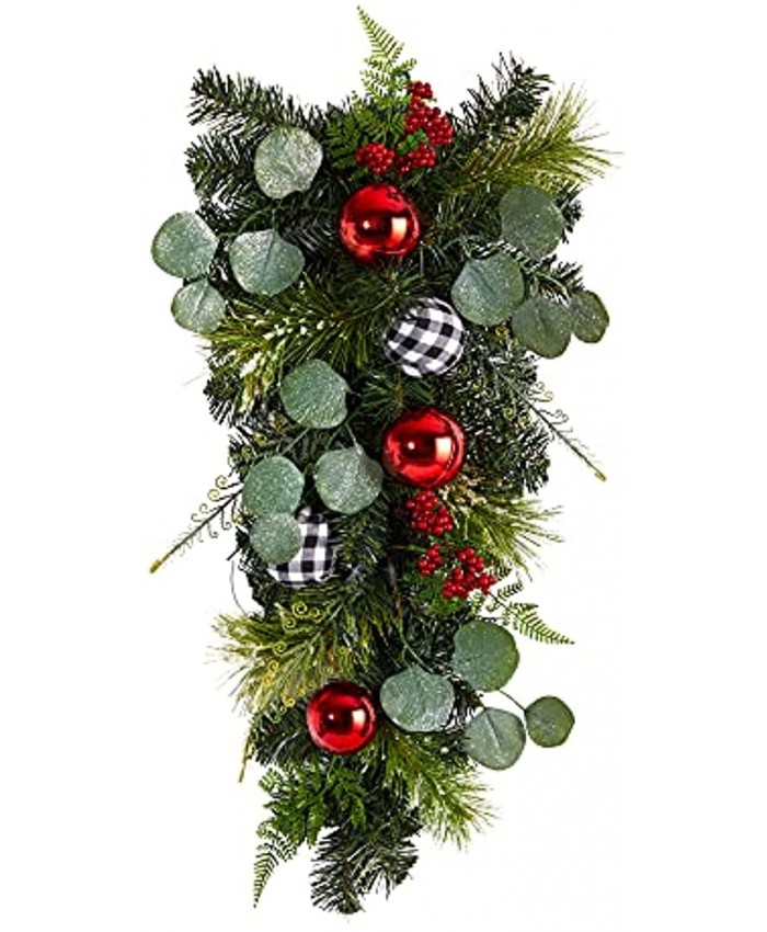 26in. Holiday Christmas Greenery Ornament Artificial Swag