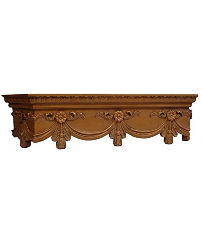Hickory Manor House Swag Bedcrown Large Antique Gold
