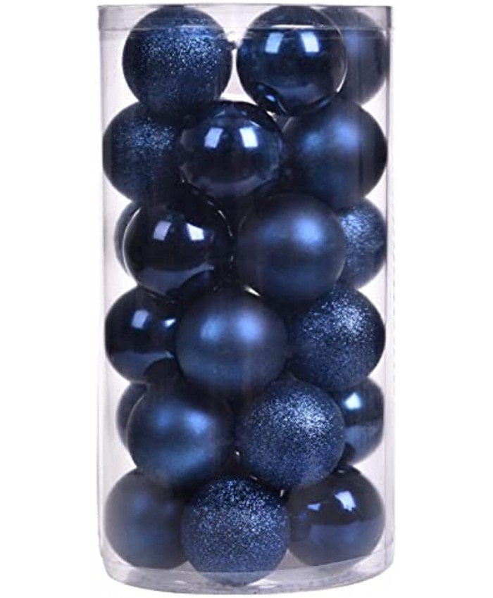 30ct Christmas Ball Ornaments 2.36" Shatterproof Christmas Tree Decorations Perfect Hanging Ball for Indoor Outdoor Holiday Wedding Party Decor Dark Blue