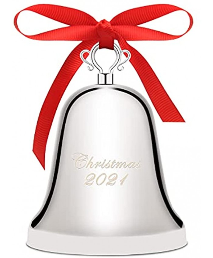 Christmas Bell 2021 Silver Luxiv Hanging Silver Bells Ornament 2021 Christmas Tree Bell