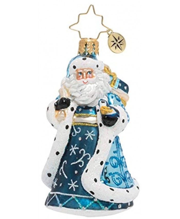 Christopher Radko Hand-Crafted European Glass Christmas Ornaments Debonair Winter Santa