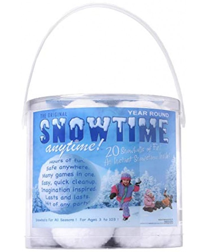 SNOWTIME ANYTIME Indoor Snowball Fight 20 Pack