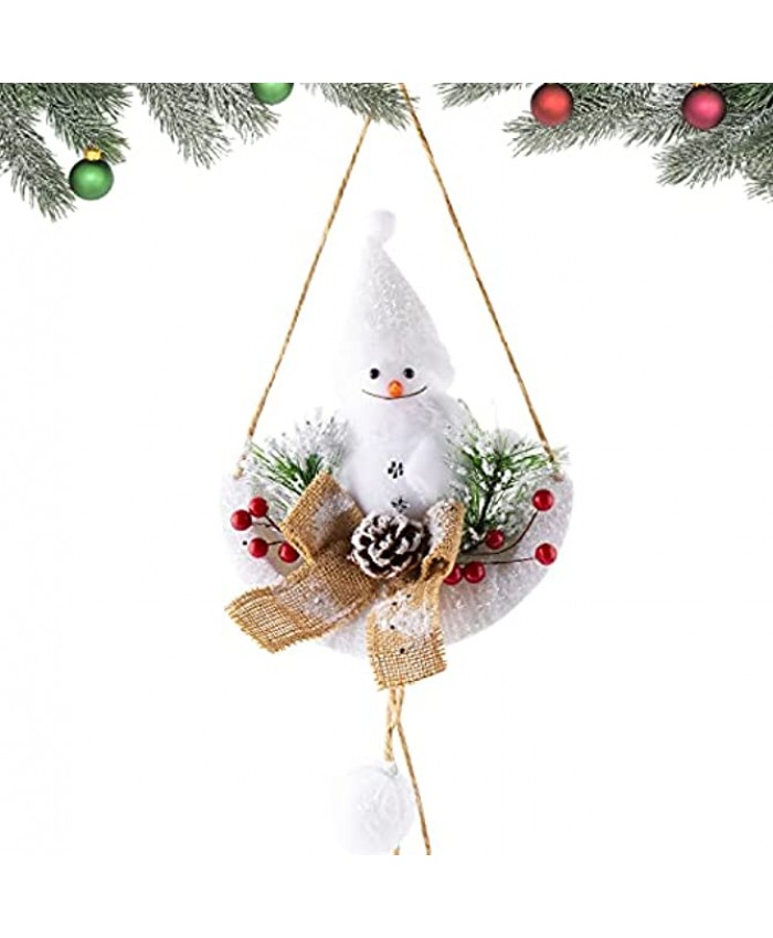 LUKILYZXA Christmas Ornaments Pendant Handmade Xmas Snowman Cradle Decoration Pendants Hanging Home Decorations Holiday Decor Xmas Gifts