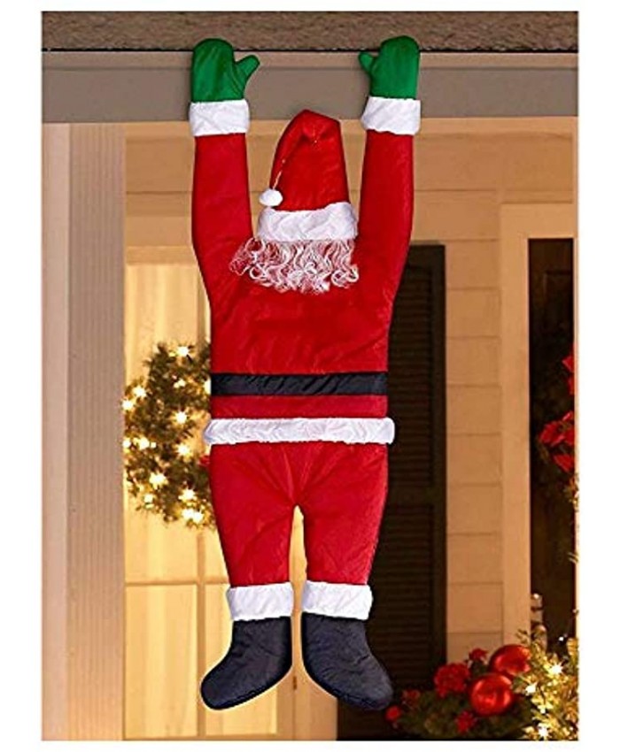 Christmas Hanging Santa Suit from on The Gutter Roof Outdoor Decoration Big 5FT