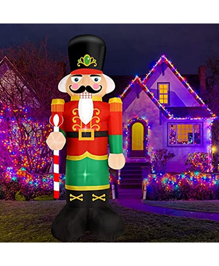 FARONZE Christmas Inflatable Nutcracker Giant Lighted Interior ...