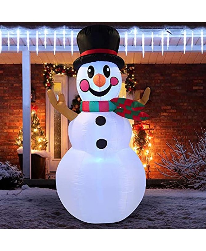 Joiedomi 6 FT Tall Snowman Inflatable with Build-in LEDs Blow Up Inflatables for Xmas Party Indoor Outdoor Yard Garden Lawn Winter Decor.