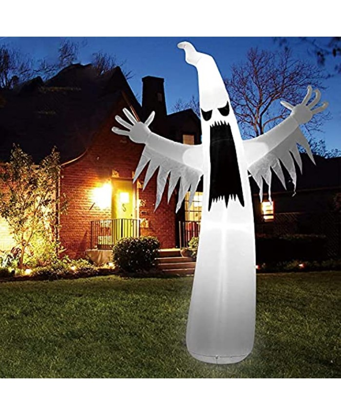 Joiedomi Halloween 12 FT Inflatable Towering Terrible Spooky Ghost with Build-in LEDs Blow Up Inflatables for Halloween Party Indoor Outdoor Yard Garden Lawn Decorations