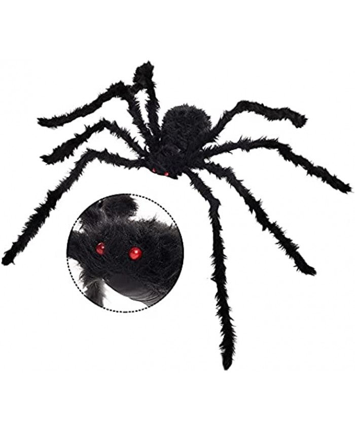 PuTwo Halloween Spider 6.5ft Giant Spider Scary Hairy Fake Spider Spider Decorations for Halloween Big Spider Decoration Halloween Decorations Outdoor Halloween Decor Party Decorations