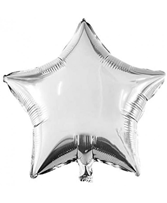 18" Star Balloons Foil Balloons Mylar Balloons Party Decorations Balloons Silver 10 Pieces