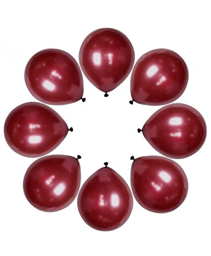 Maylai 50 Pack Burgundy Balloons 12 InchThicken 3.2g pc Wine Red Ballons Round Helium Pearlized Balloons Maroon Balloons for Wedding Birthday Christmas Party Decoration Burgundy