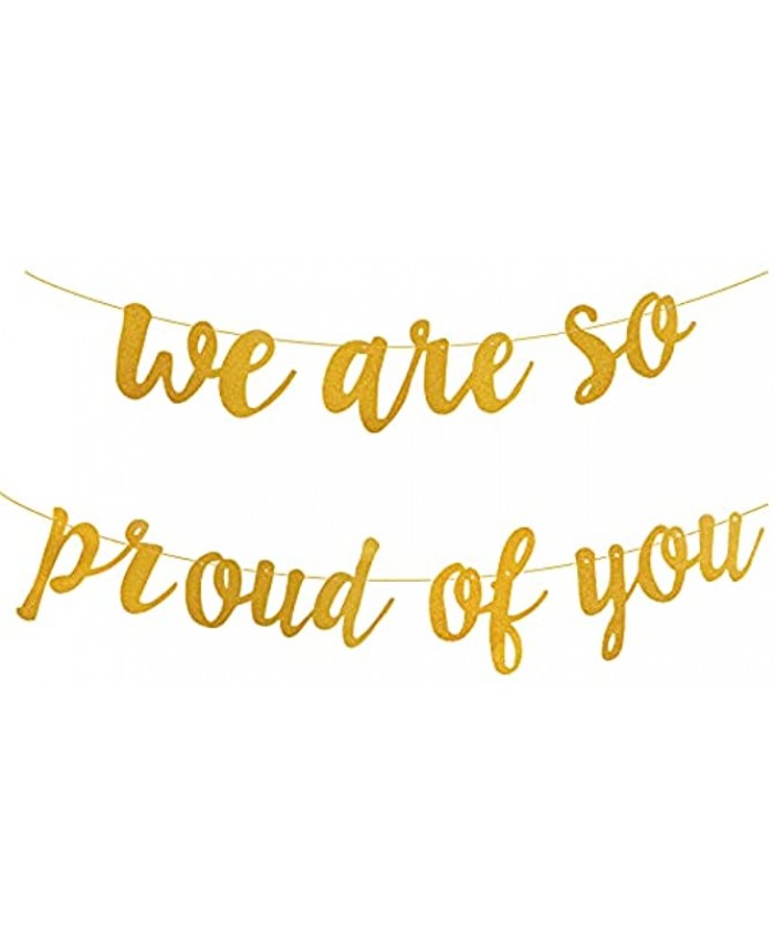 Graduation Decorations 2021 for Graduation Party Supplies Graduation Party Decorations Graduation Congratulations Banner,Gold We are So Proud of You