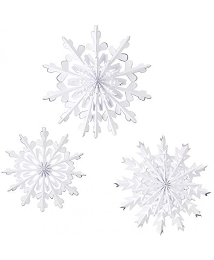 Martha Stewart Paper Rosette Snowflakes Holiday Décor White