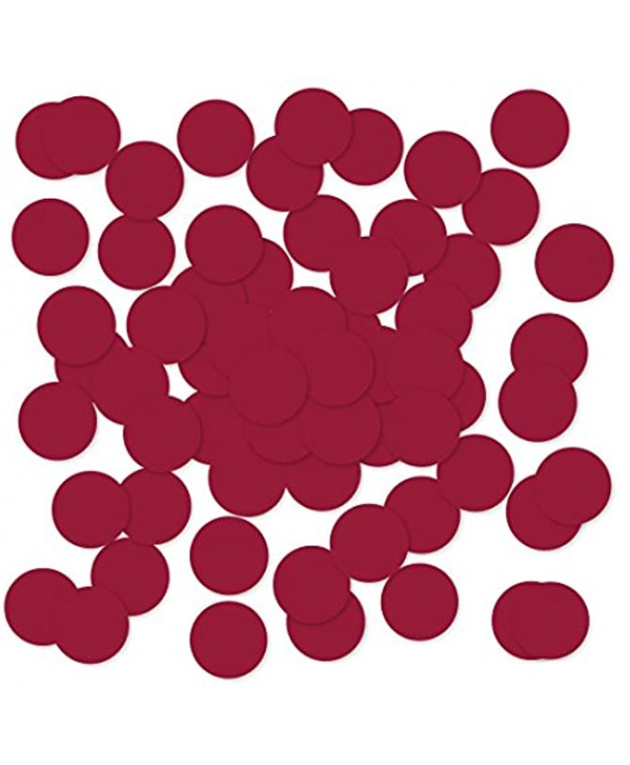Andaz Press Large Confetti Party Table Decor 1.5-inch Double-Sided Burgundy Maroon 180-Pack