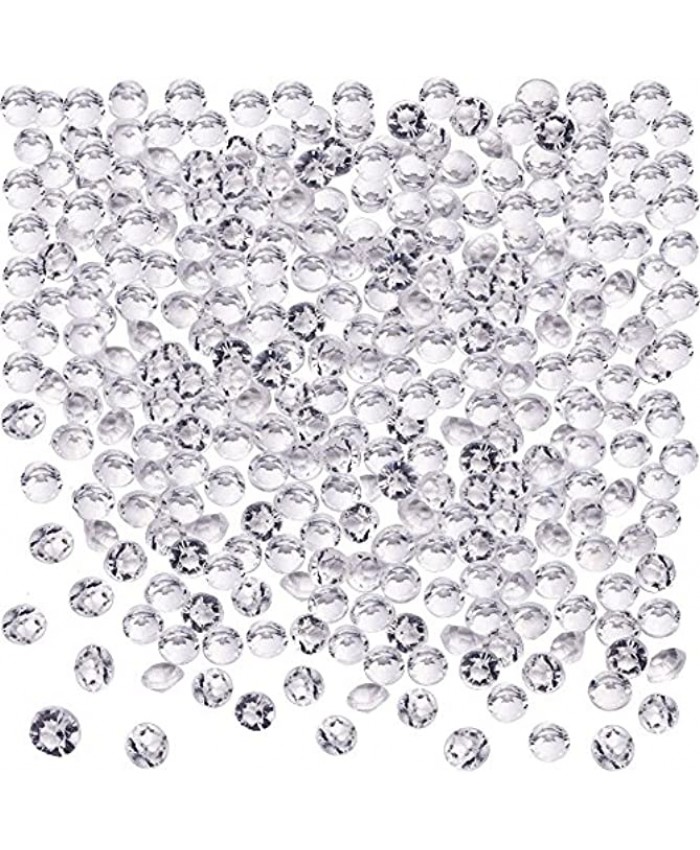 Blulu 2000 Pack 6 mm Clear Acrylic Diamond Scatters Wedding Party Crystal Table Confetti