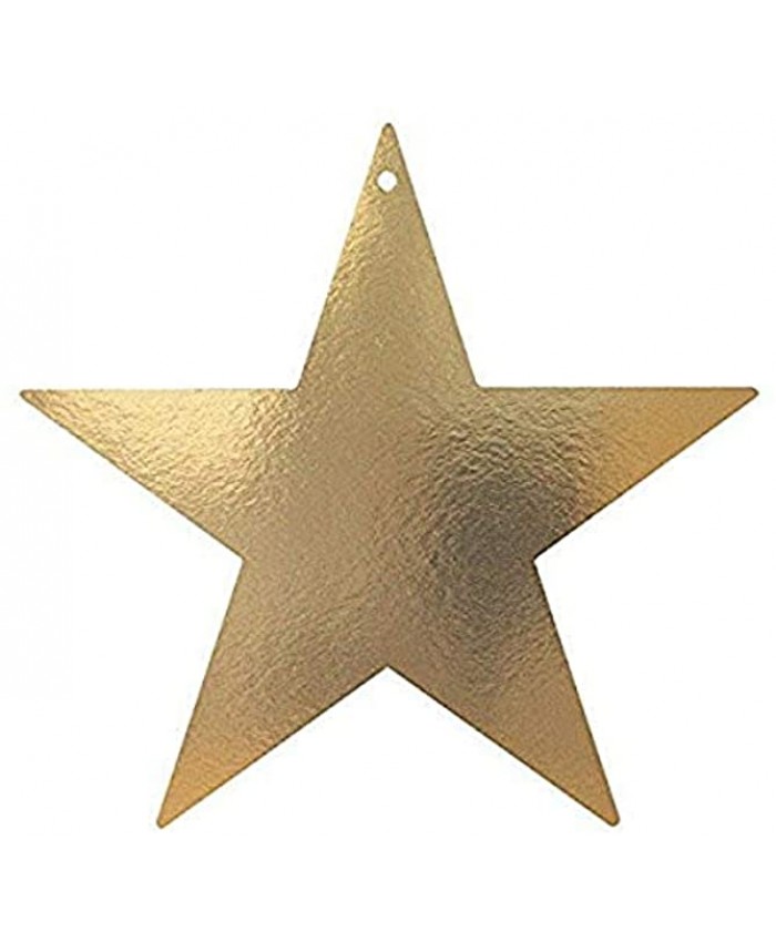 Amscan Gold Star Cutouts | 3.50"| Pack of 12 | Party Decor 19976.19