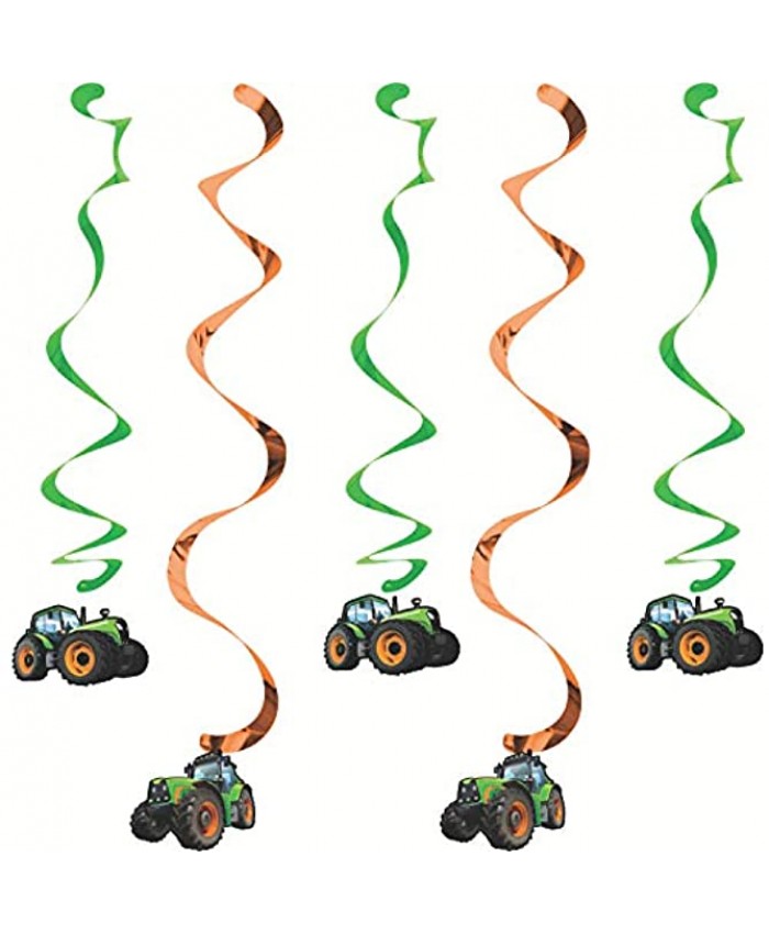 Creative Converting 5 Count Tractor Time Hanging Decorations Multicolor