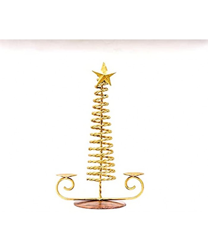 ENRICH Homedecor Metal Christmas Tree Table Décor  Candle Stand Metal Wall Art Sign for Home Living Room Bedroom Entryway Dorm Apartment Gallery Decor