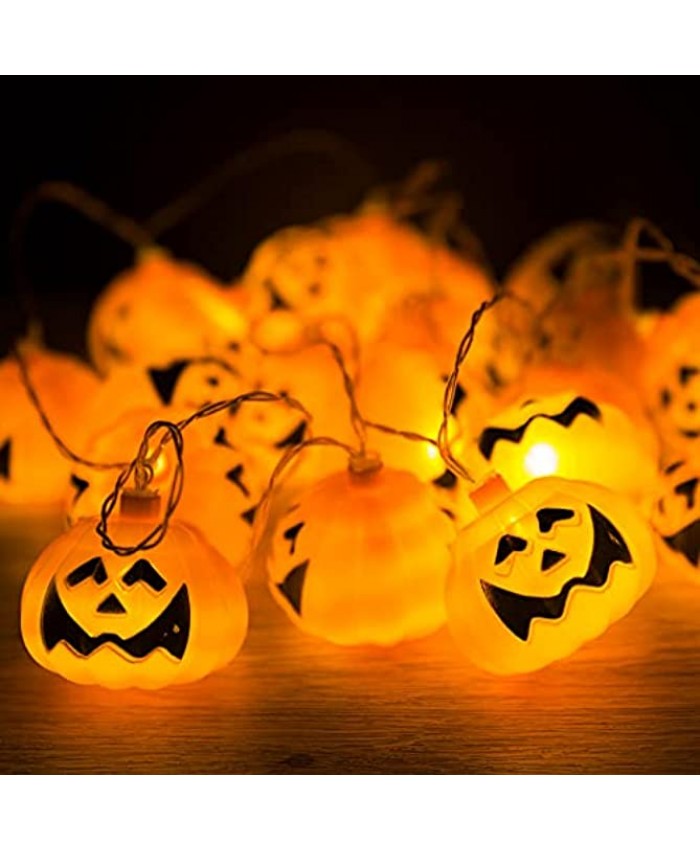 Pumpkin Iantern Halloween LED Pumpkin Lantern String Christmas Decoration Luminous Lantern 10Ft 20LED