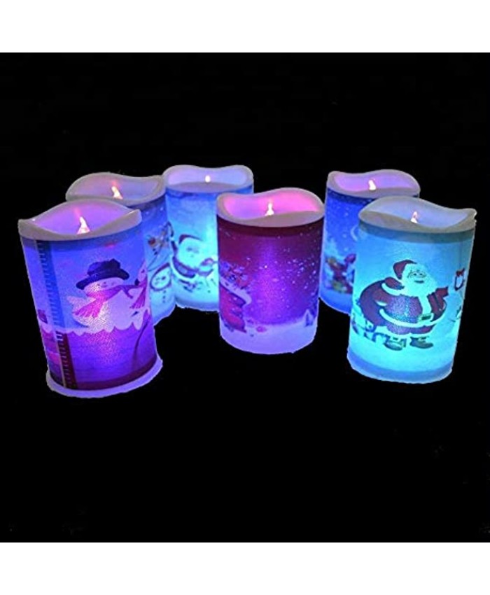 Set of 4 LED Light Up Color Changing Christmas Decorative Candles