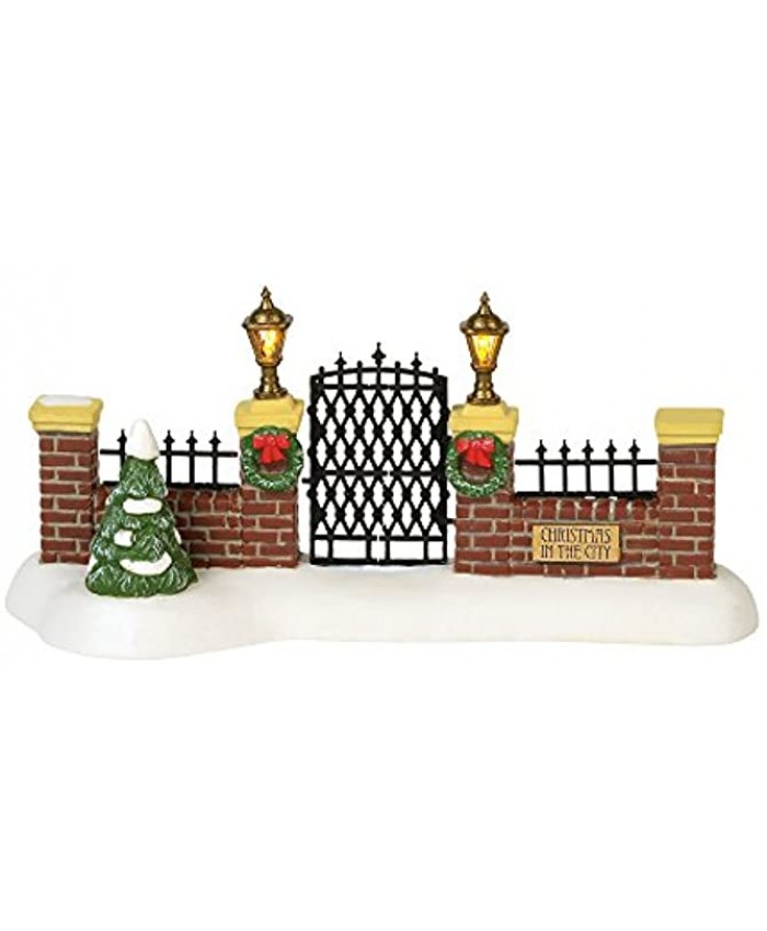Department 56 Christmas in The City Village Accessories Entry Gate Lit Figurine 2.75" Multicolor