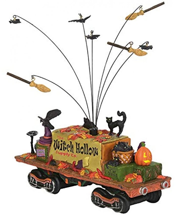 Department56 Snow Village Accessories Halloween Witch Hollow Supply Car Lit Figurine 3.39" Multicolor