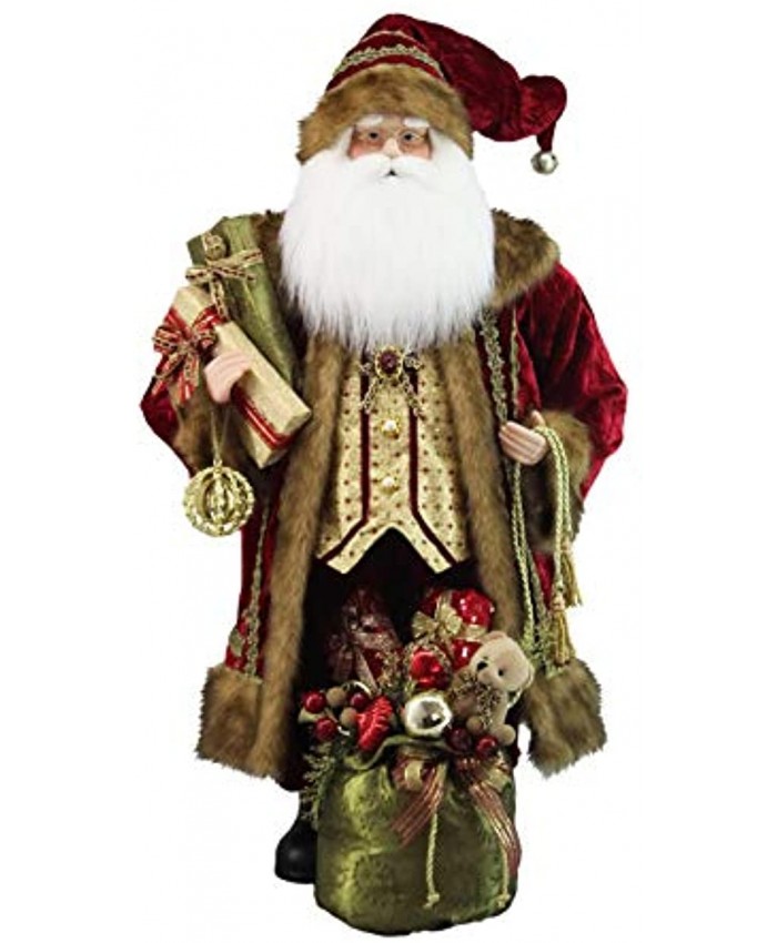 36" Inch Standing Ol' World Traditional Santa Claus Christmas Figurine Figure Decoration 368070