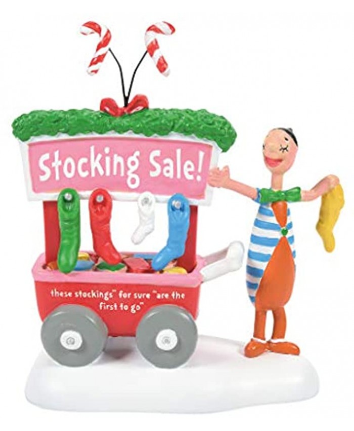 Department 56 Dr. Seuss The Grinch Village Accessories a Who's-Who of Christmas Stockings Figurine 3.25 Inch Multicolor