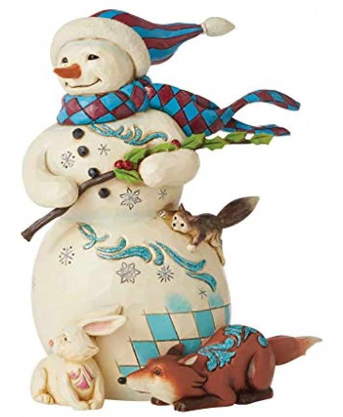 Enesco Jim Shore Heartwood Creek Winter Wonderland Snowman Figurine 8.3" H Multicolor