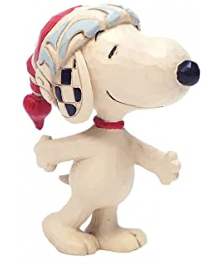 Enesco Peanuts Snoopy Wearing Red & White Stocking Cap Mini Figurine 3"
