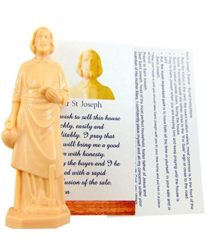 Saint Joseph Statue for Selling Homes with Card and House Prayer Complete Set